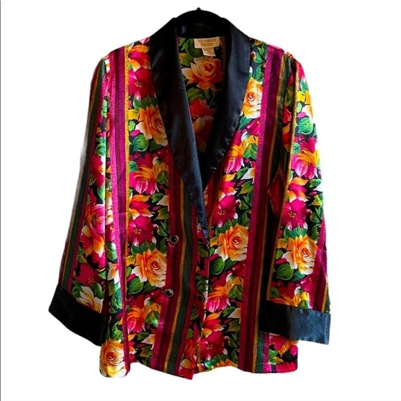 Victoria's Secret Other - 90’s Victoria’s Secret Gold Lable Floral Pajama Shirt | S